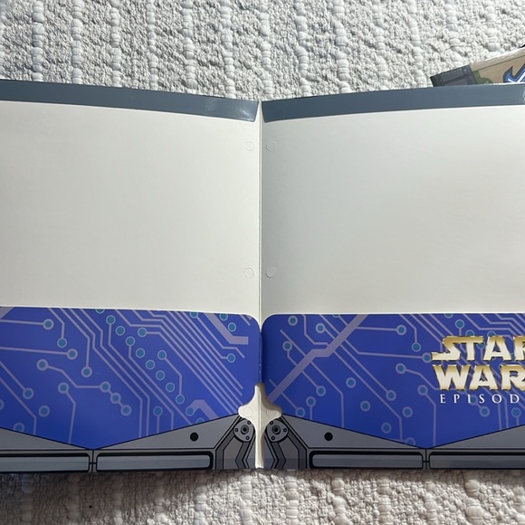 Vintage Star Wars Episode 1 R2-D2 & Skywalker Printed Pockets Folder Set Of 2 - Picture 6 of 7